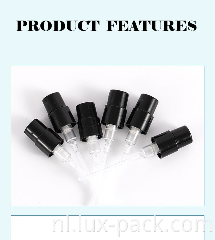 Aangepaste mistspuitfles unieke verpakking 24-410 aluminium fijne mistspuit spuiter fijne mistspray